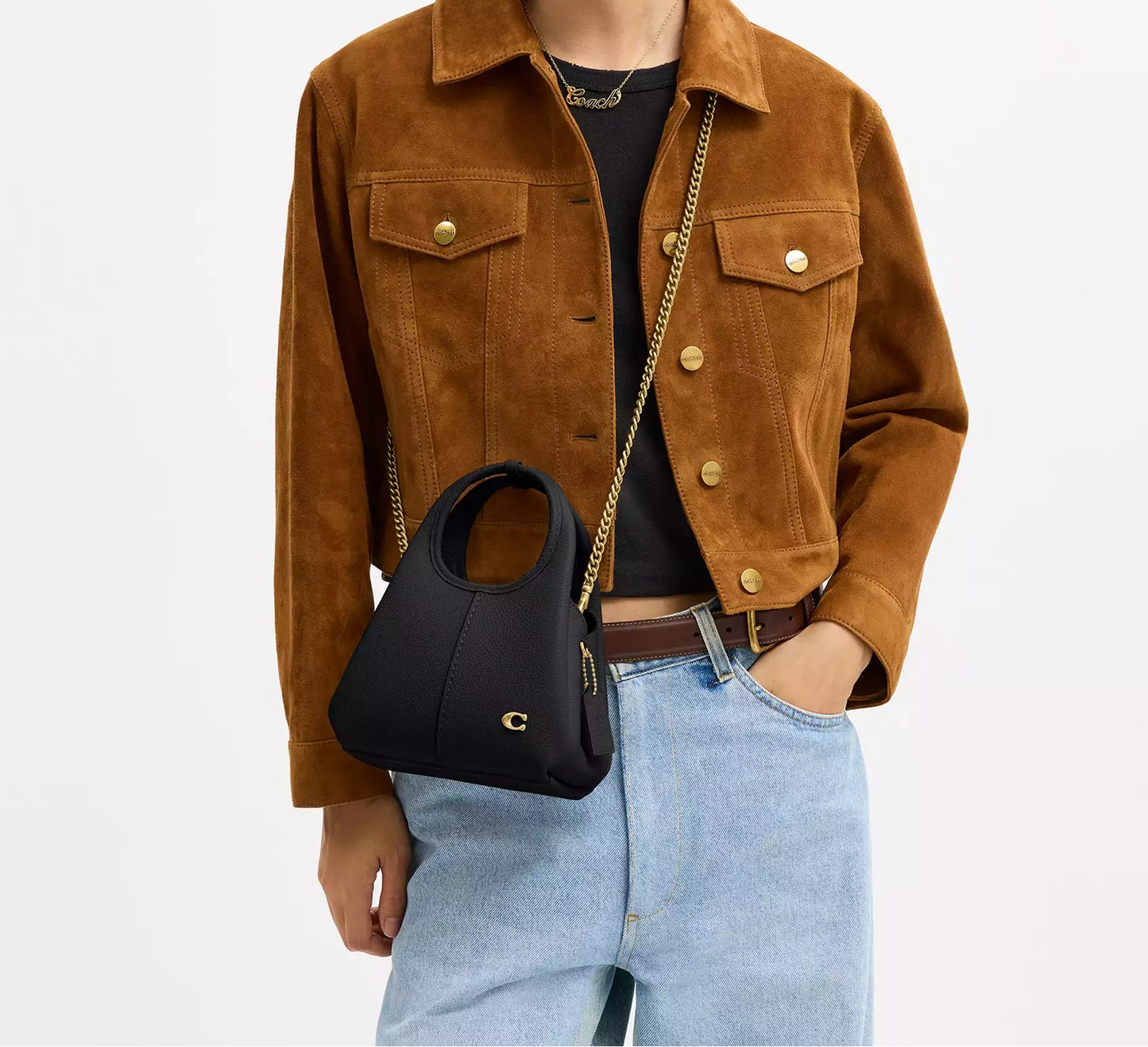Lana Shoulder Bag 19 Black Coach