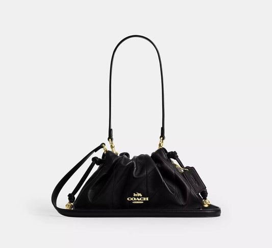 Faye Shoulder Bag With Quilting Black Coach
