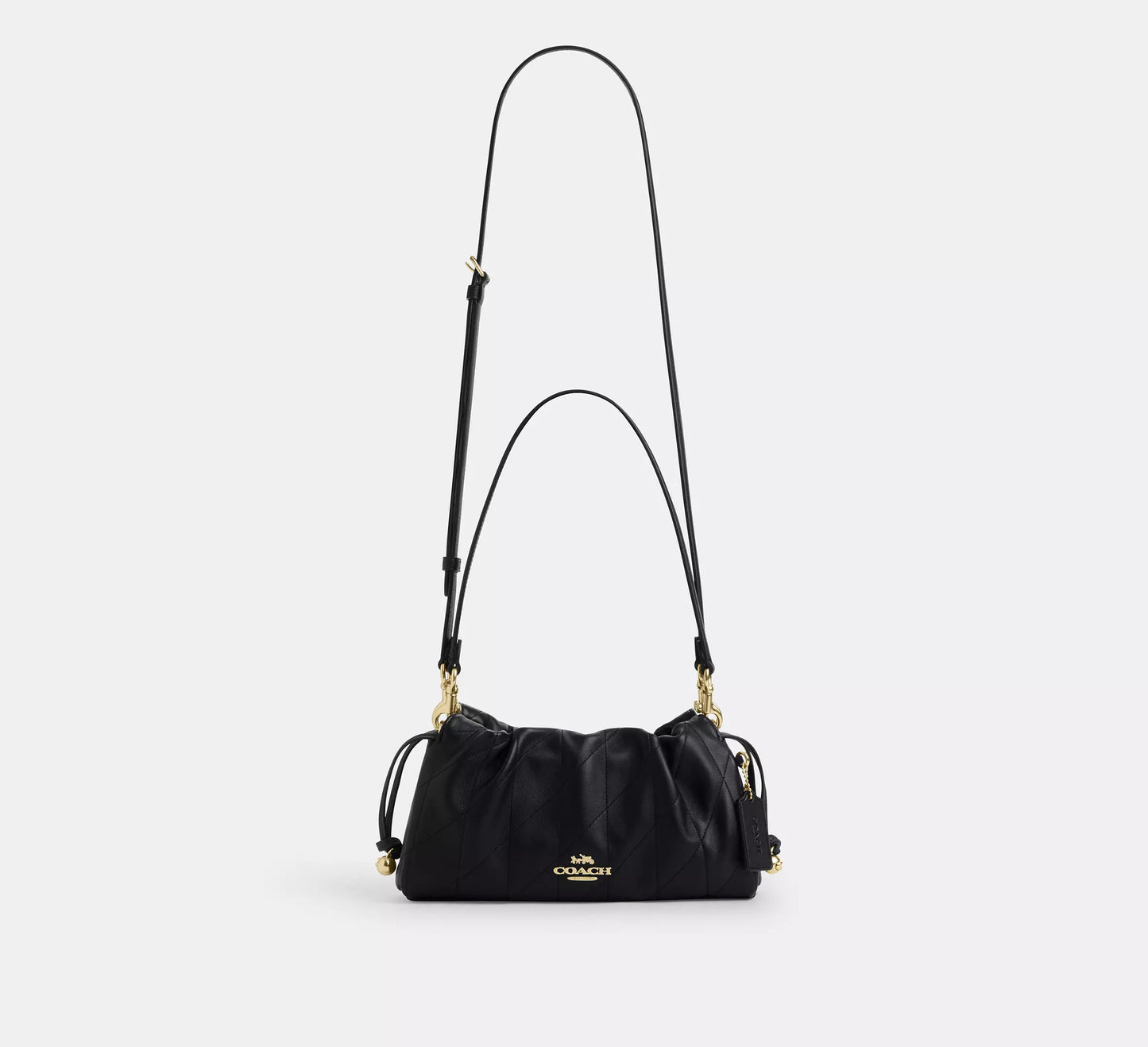 Faye Shoulder Bag With Quilting Black Coach