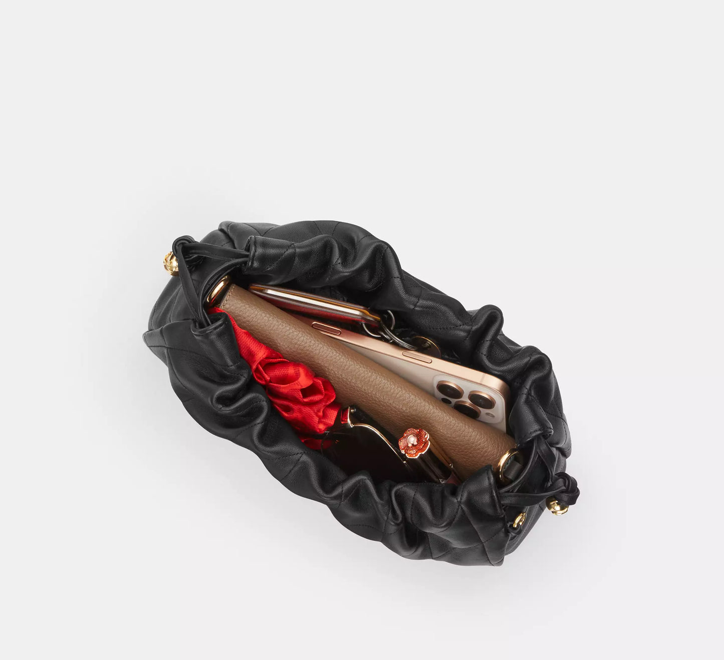 Faye Shoulder Bag With Quilting Black Coach