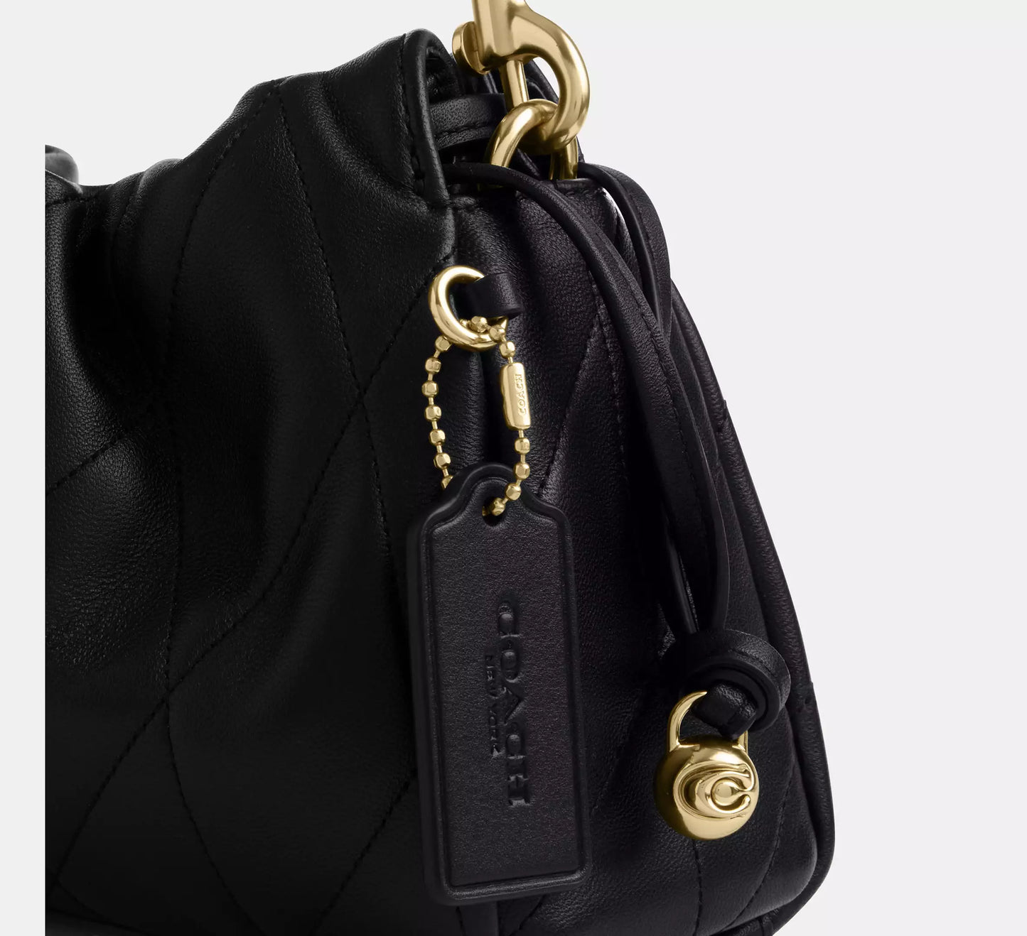 Faye Shoulder Bag With Quilting Black Coach
