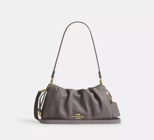 Faye Shoulder Bag With Quilting Slate Coach