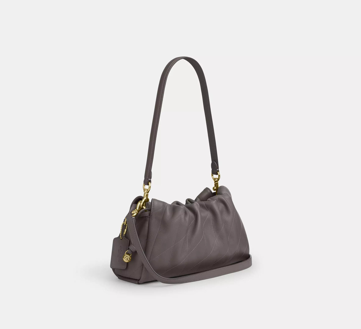 Faye Shoulder Bag With Quilting Slate Coach