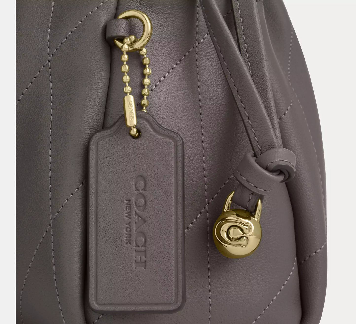 Faye Shoulder Bag With Quilting Slate Coach