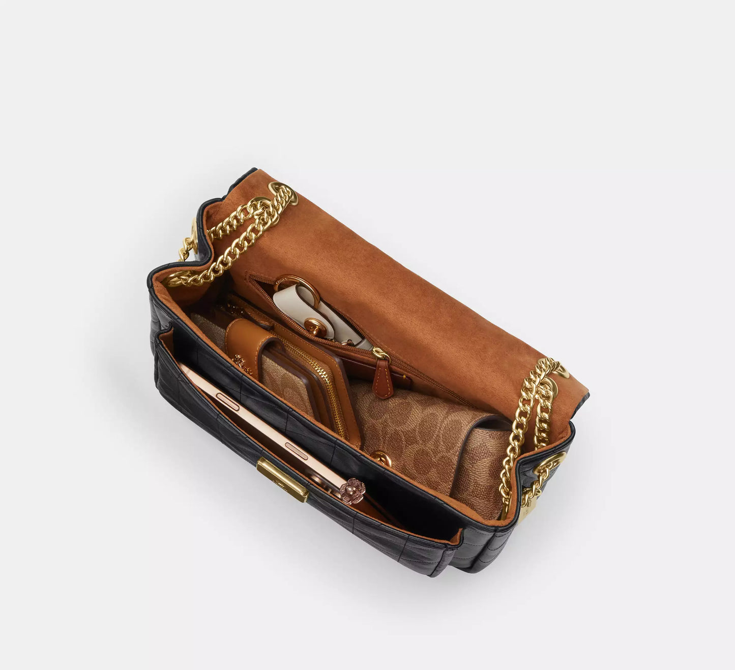 Elodie Crossbody Bag With Quilting Black Coach
