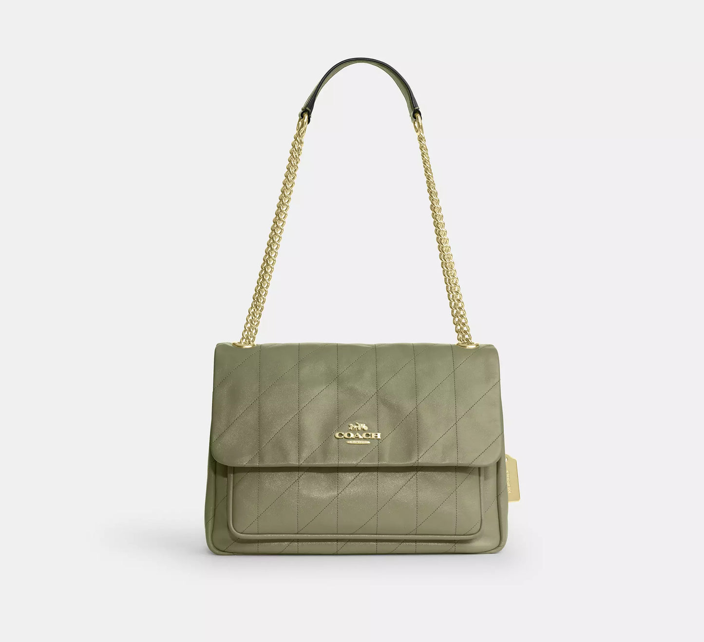 Elodie Crossbody Bag With Quilting Pistachio Coach