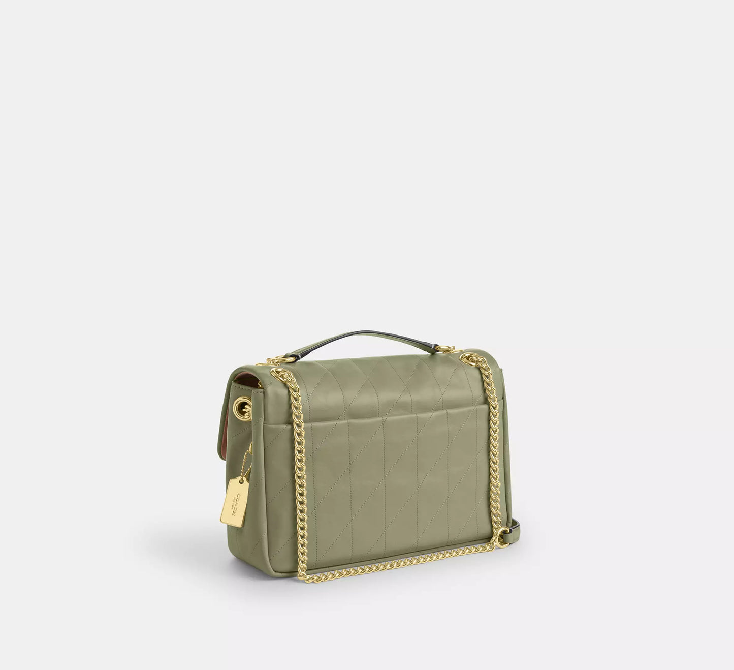 Elodie Crossbody Bag With Quilting Pistachio Coach