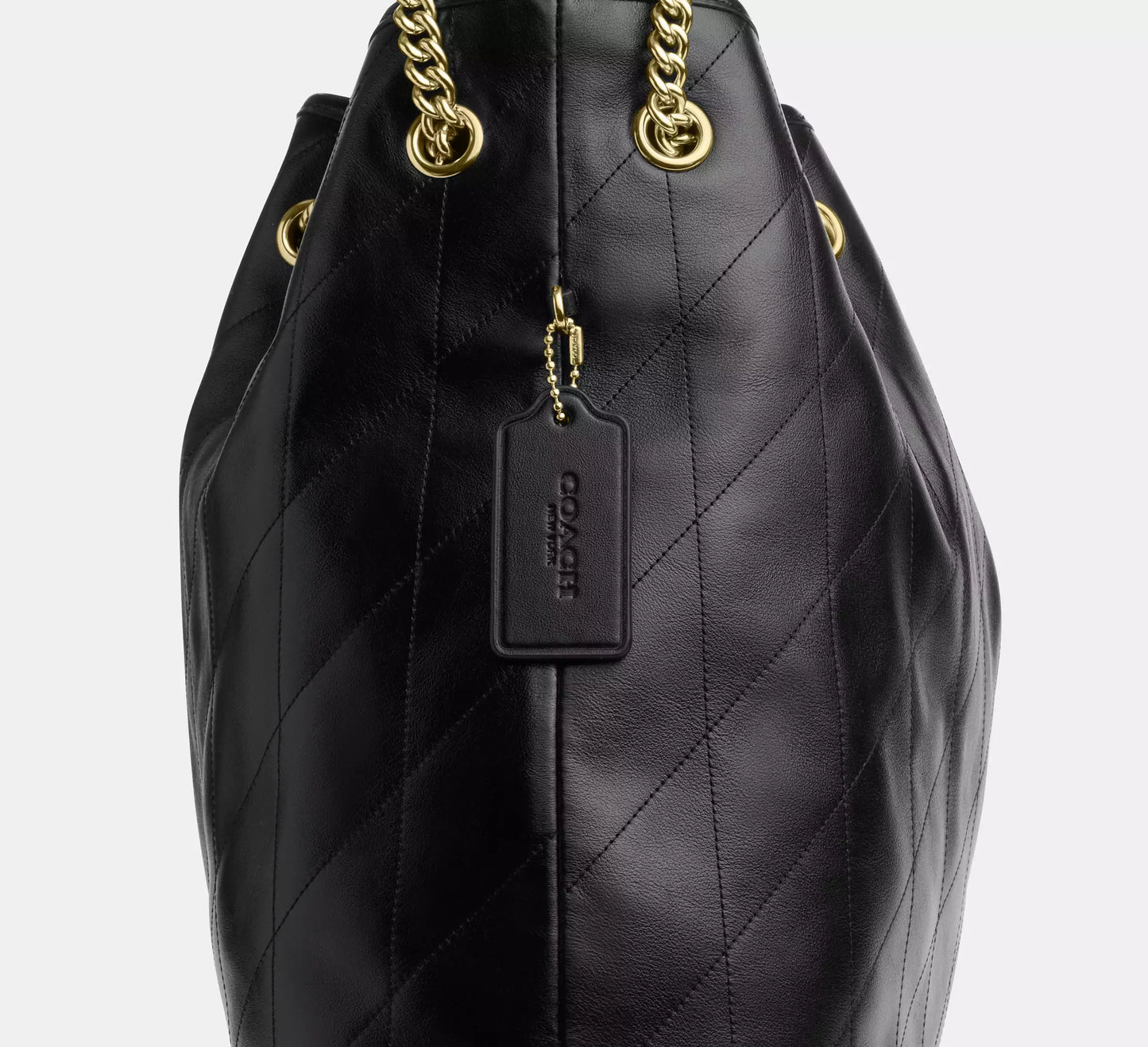 Evelyn Large Shoulder Bag With Quilting Black Coach