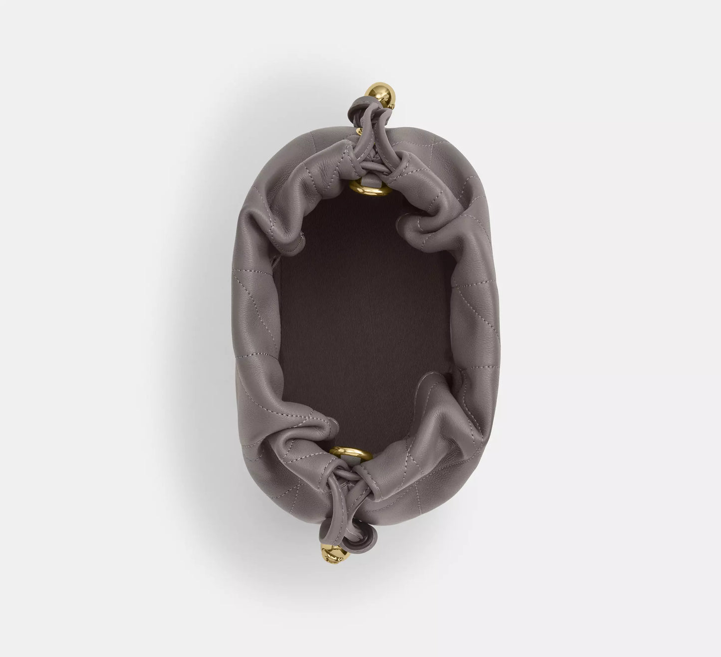 Faye Mini Drawstring Bag With Quilting Slate Coach
