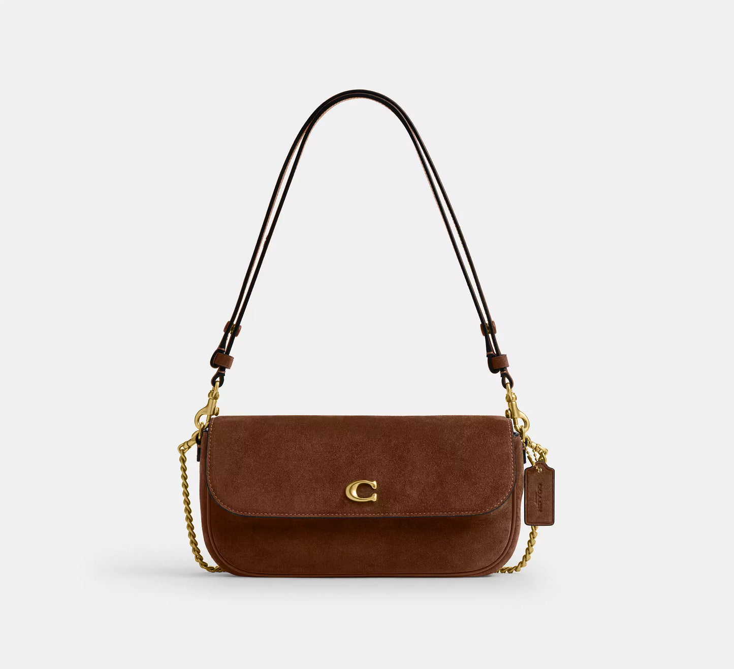 Brook Flap Chain Bag Warm Brown Coach