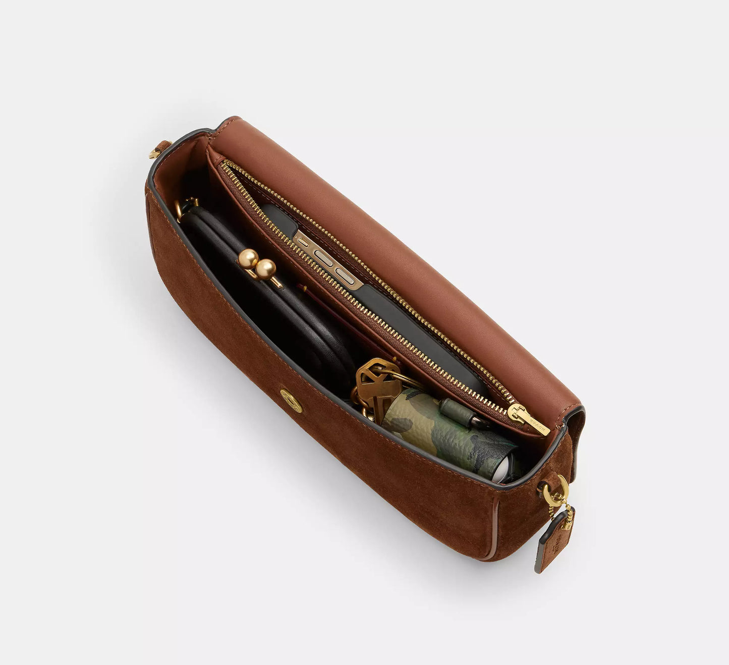 Brook Flap Chain Bag Warm Brown Coach