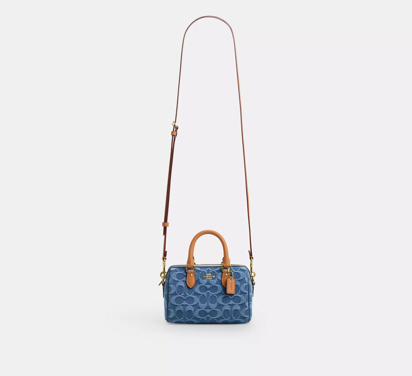 Mini Rowan Crossbody Bag In Signature Denim Coach