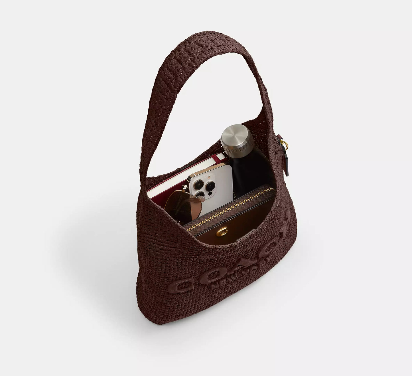 Brooklyn Shoulder Bag 28 Straw Maple Coach