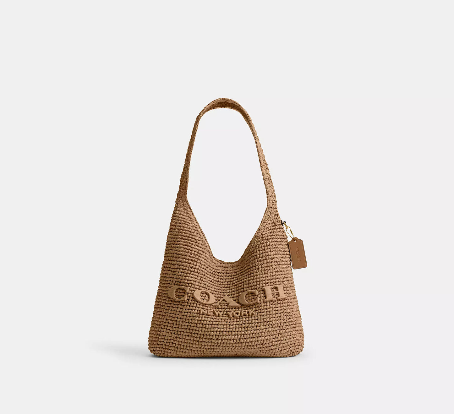 Brooklyn Shoulder Bag 28 Straw Natural Coach
