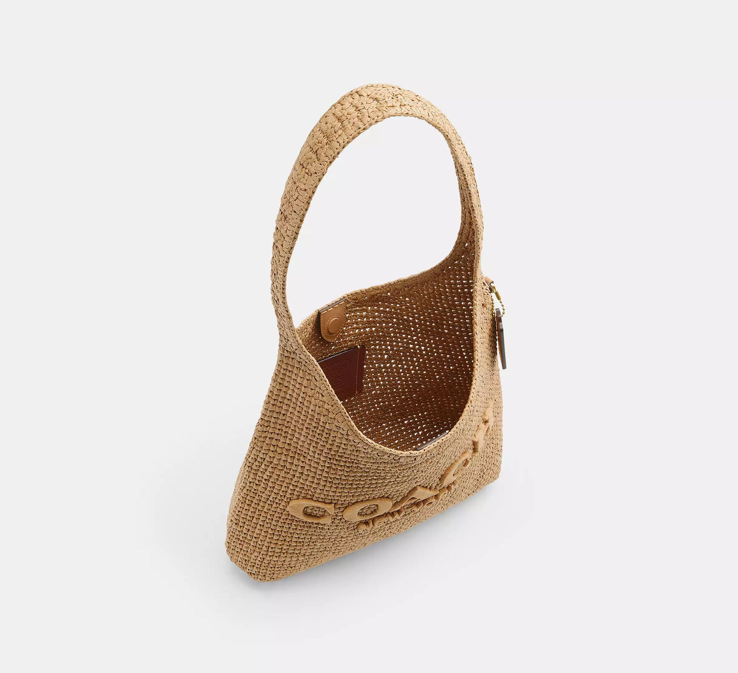 Brooklyn Shoulder Bag 28 Straw Natural Coach