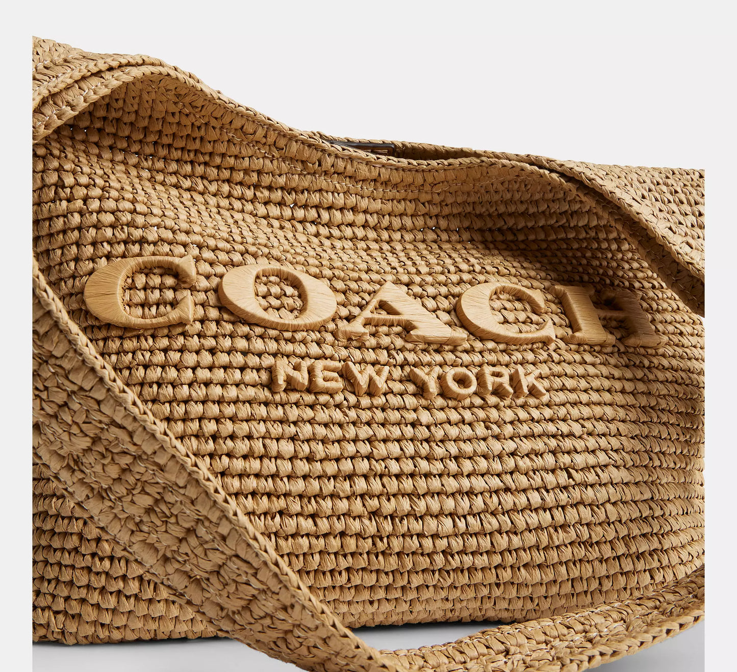 Brooklyn Shoulder Bag 28 Straw Natural Coach