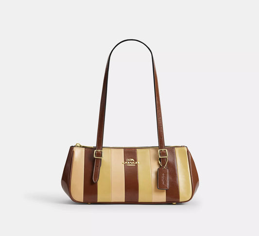 Asher Shoulder Bag With Striped Patchwork Coach