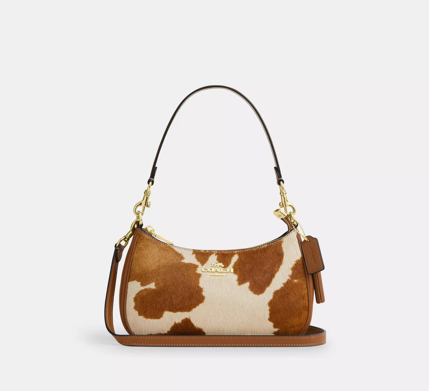 Teri Shoulder Bag In Haircalf With Cow Print Coach