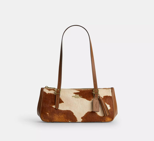 Asher Shoulder Bag In Haircalf With Cow Print Coach