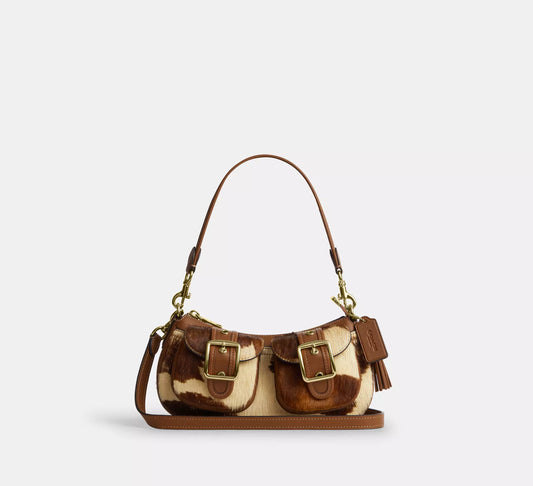 Ashton Shoulder Bag In Haircalf With Cow Print Coach