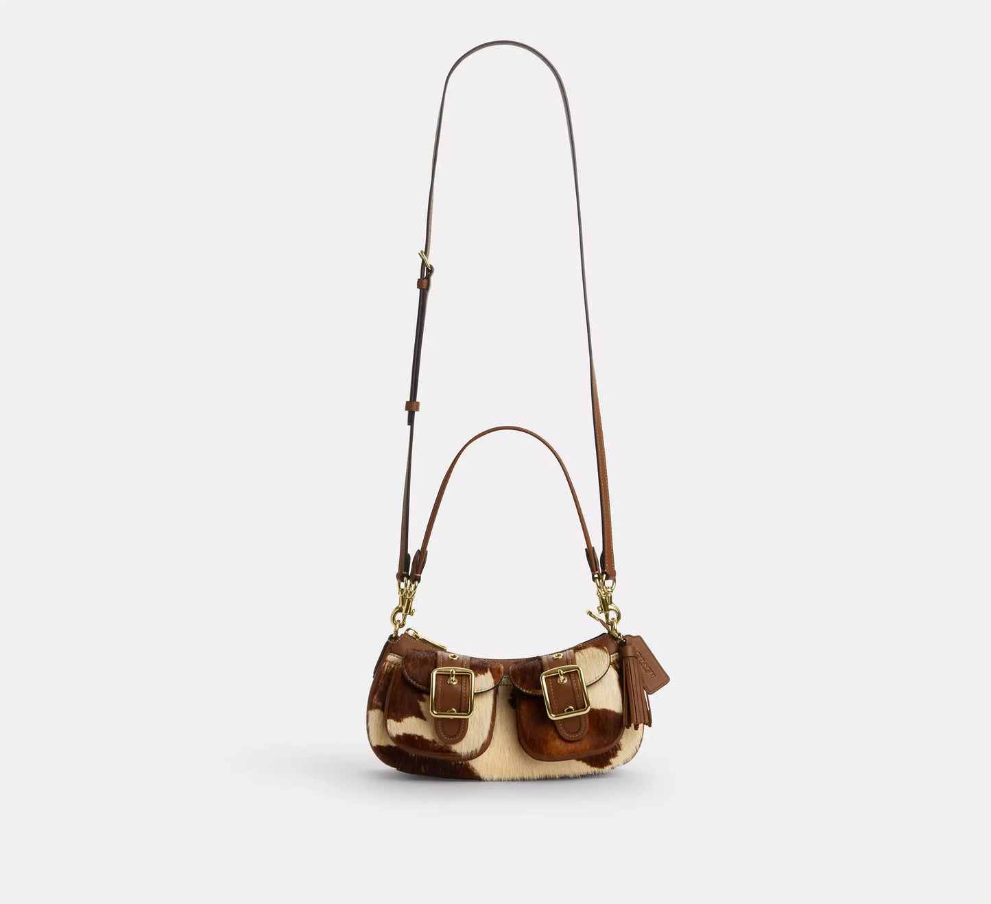 Ashton Shoulder Bag In Haircalf With Cow Print Coach
