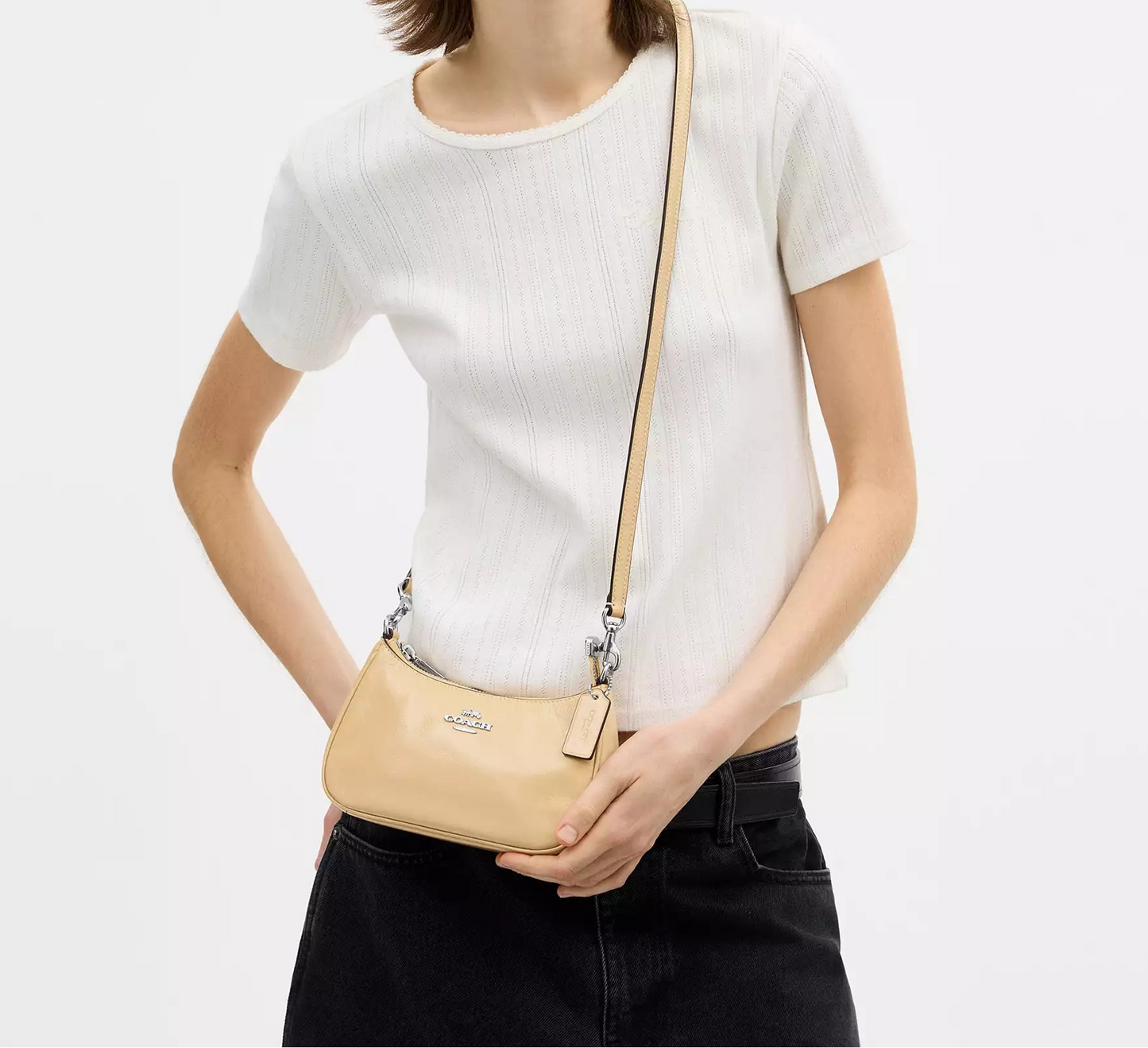 Teri Mini Crossbody Bag Light Sand With Bows Coach