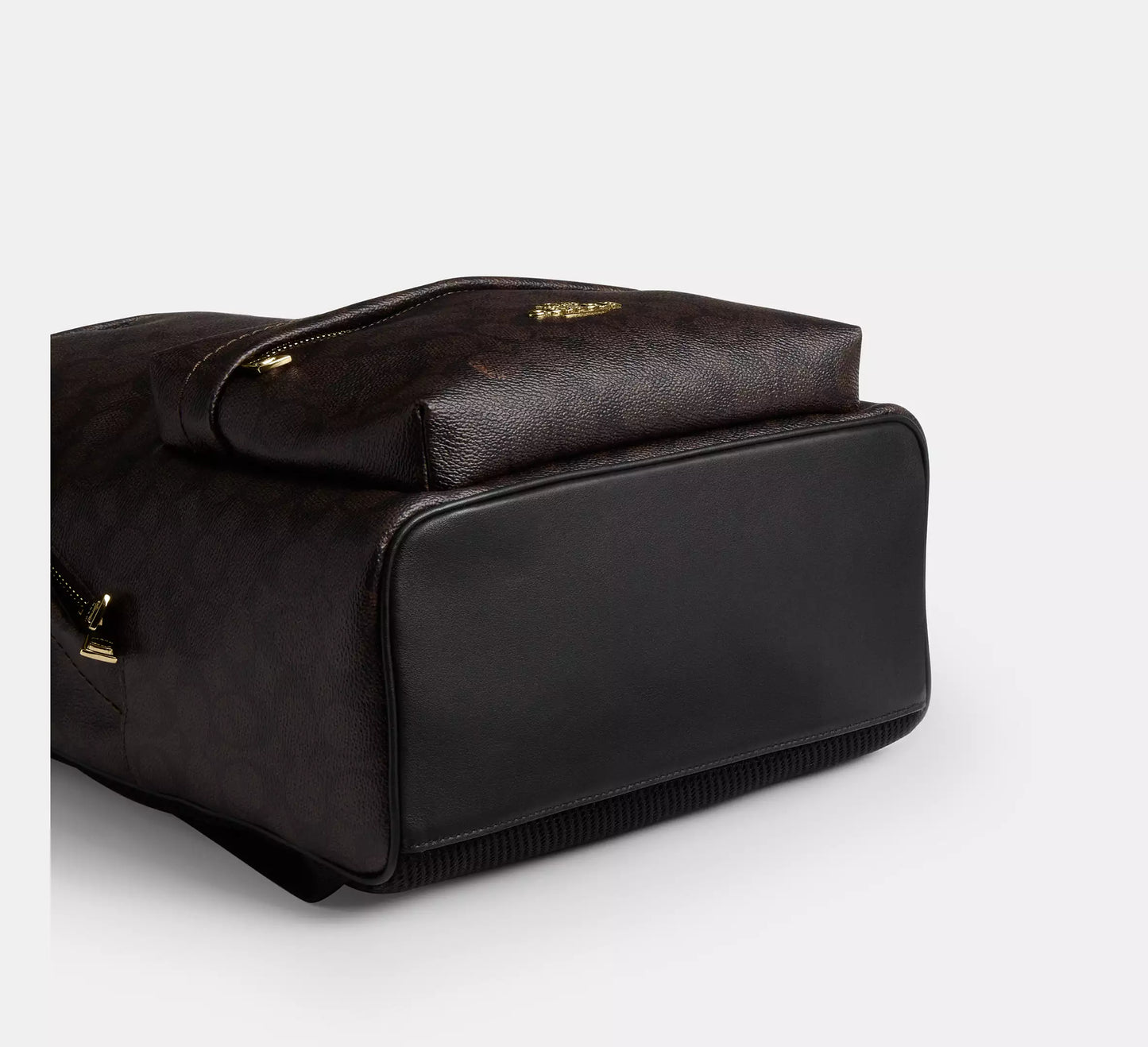 Taylor Small Backpack In Signature Walnut Black Canvas Coach