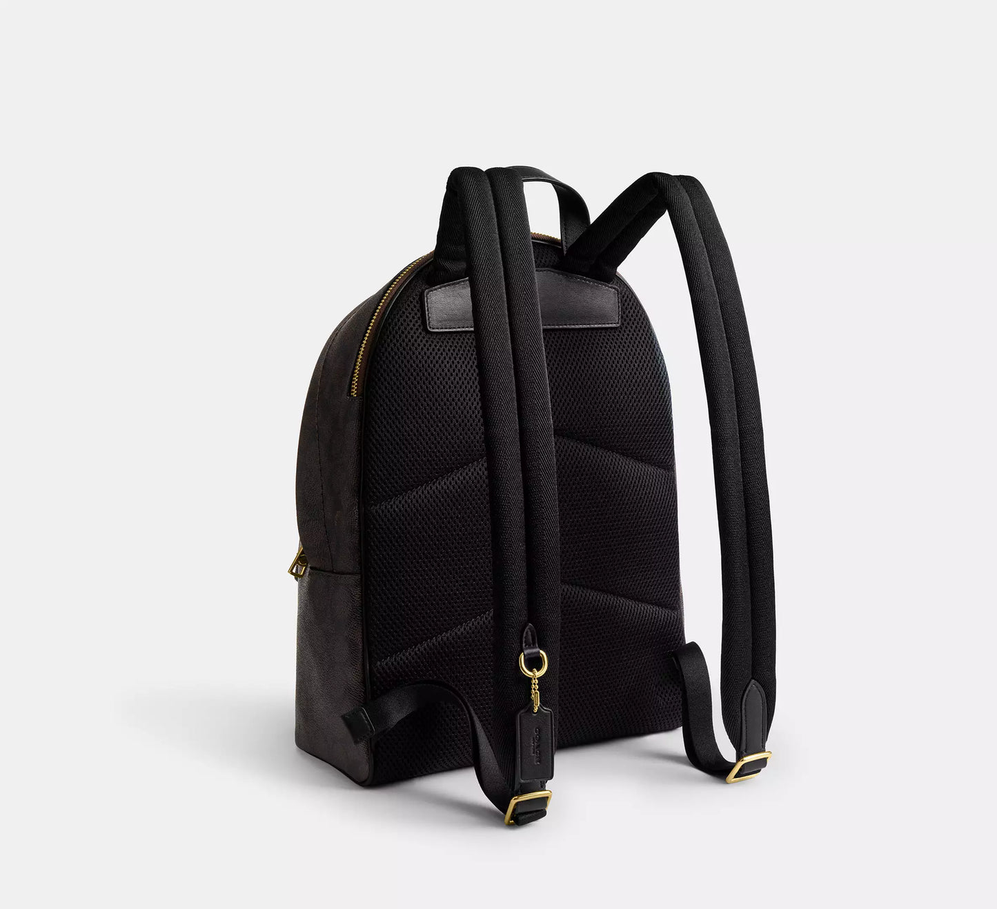 Taylor Small Backpack In Signature Walnut Black Canvas Coach