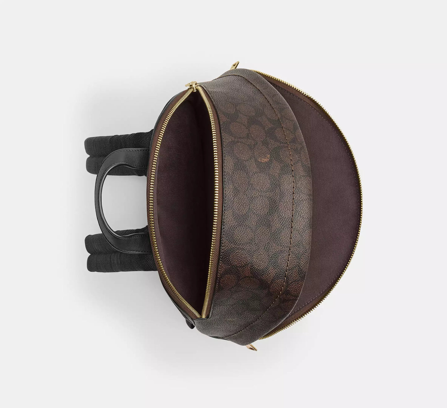 Taylor Small Backpack In Signature Walnut Black Canvas Coach