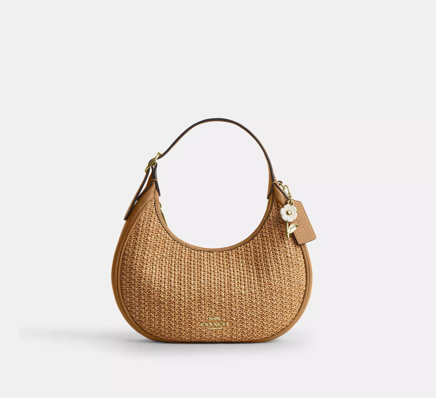Emily Straw Shoulder Bag Coach