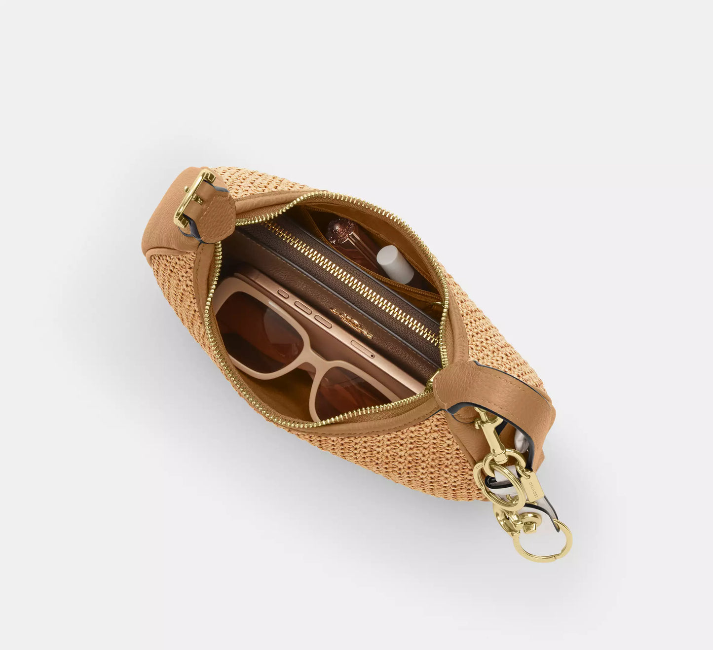 Emily Straw Shoulder Bag Coach