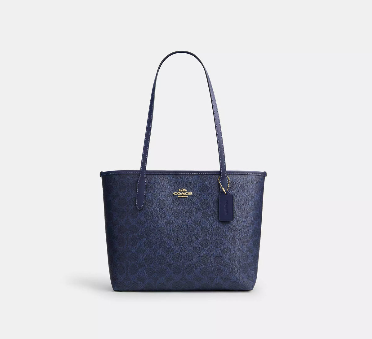 Medium City Tote Bag Navy Coach