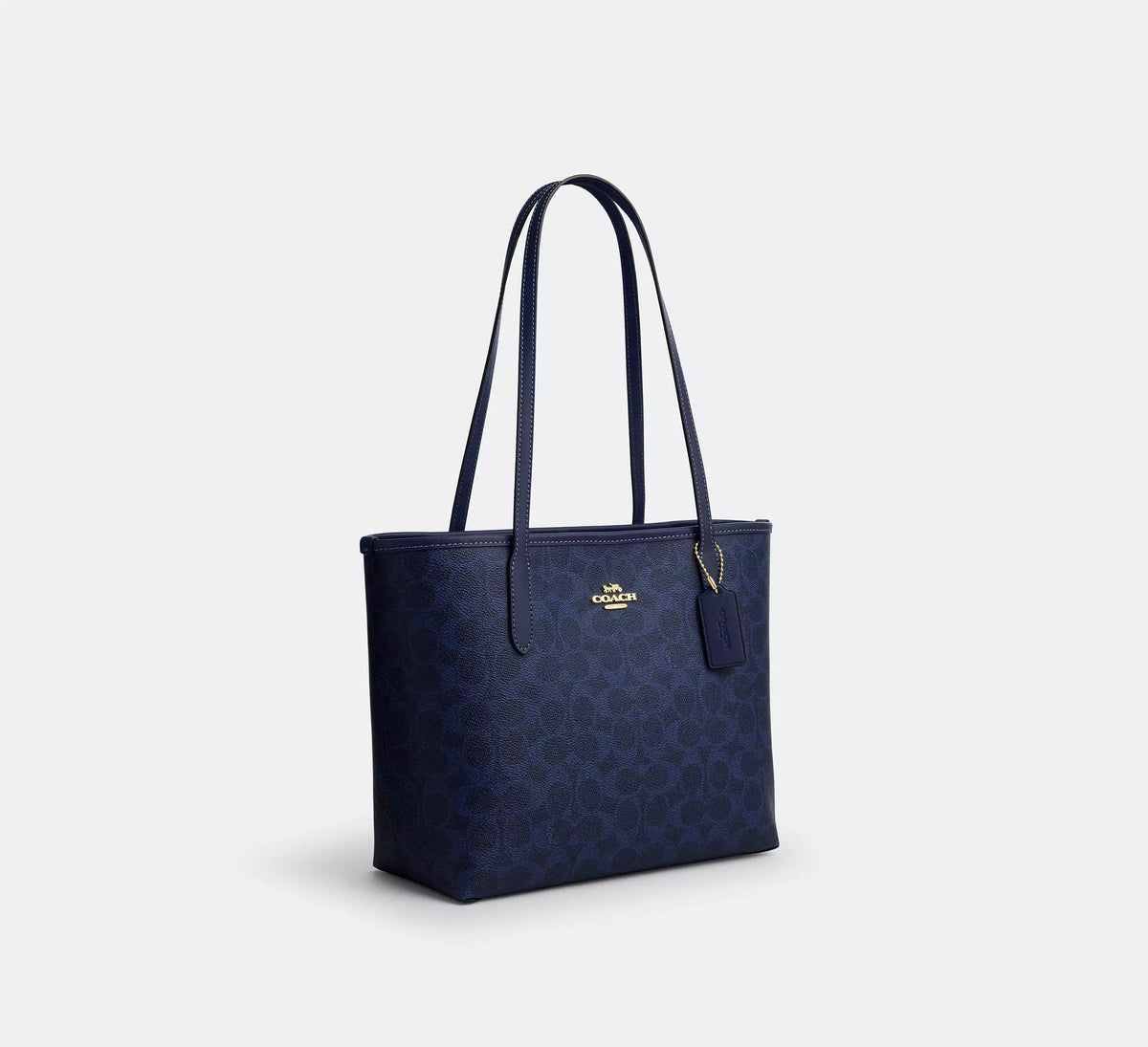 Medium City Tote Bag Navy Coach