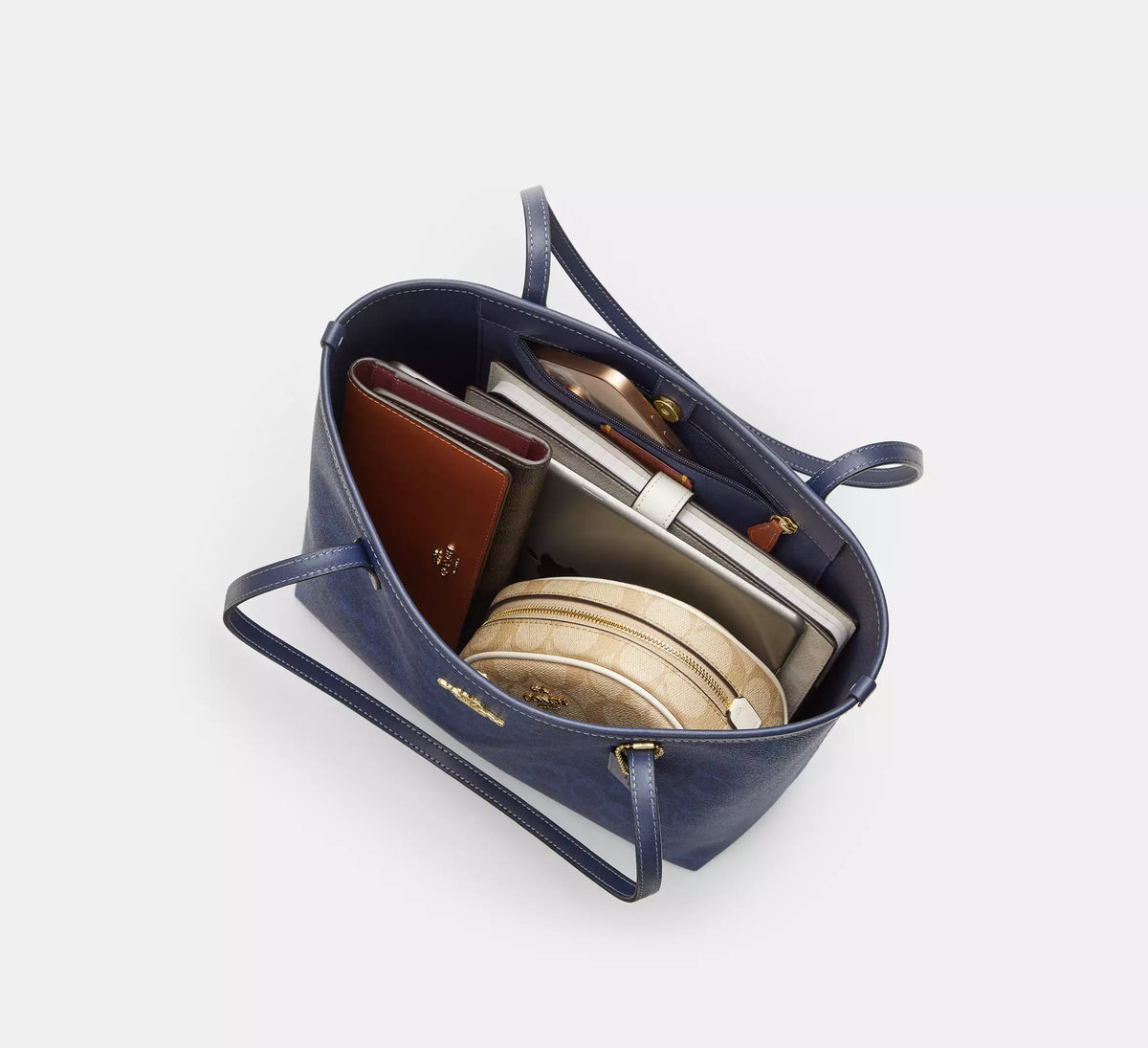 Medium City Tote Bag Navy Coach