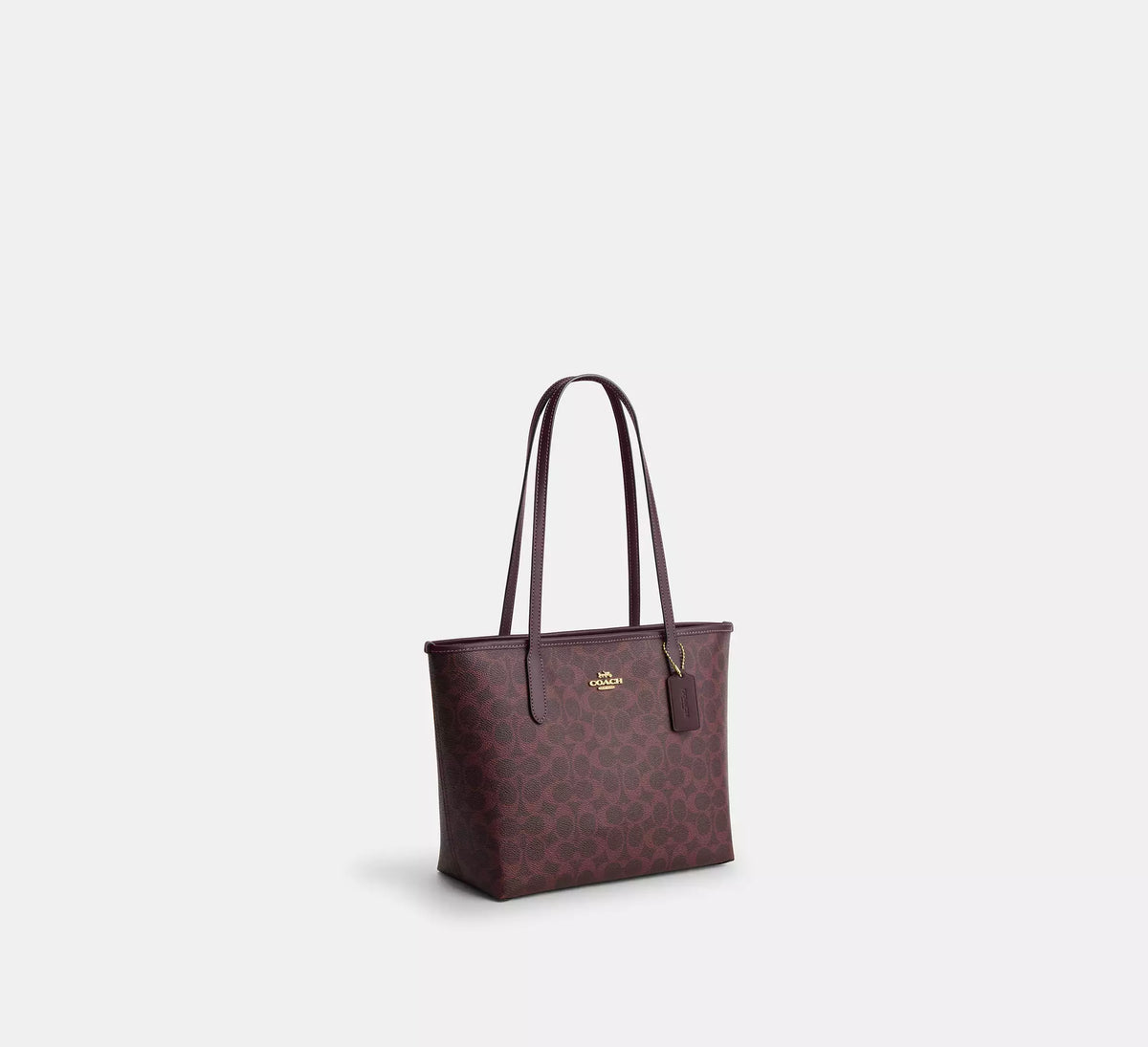Medium City Tote Bag Black Currant Coach