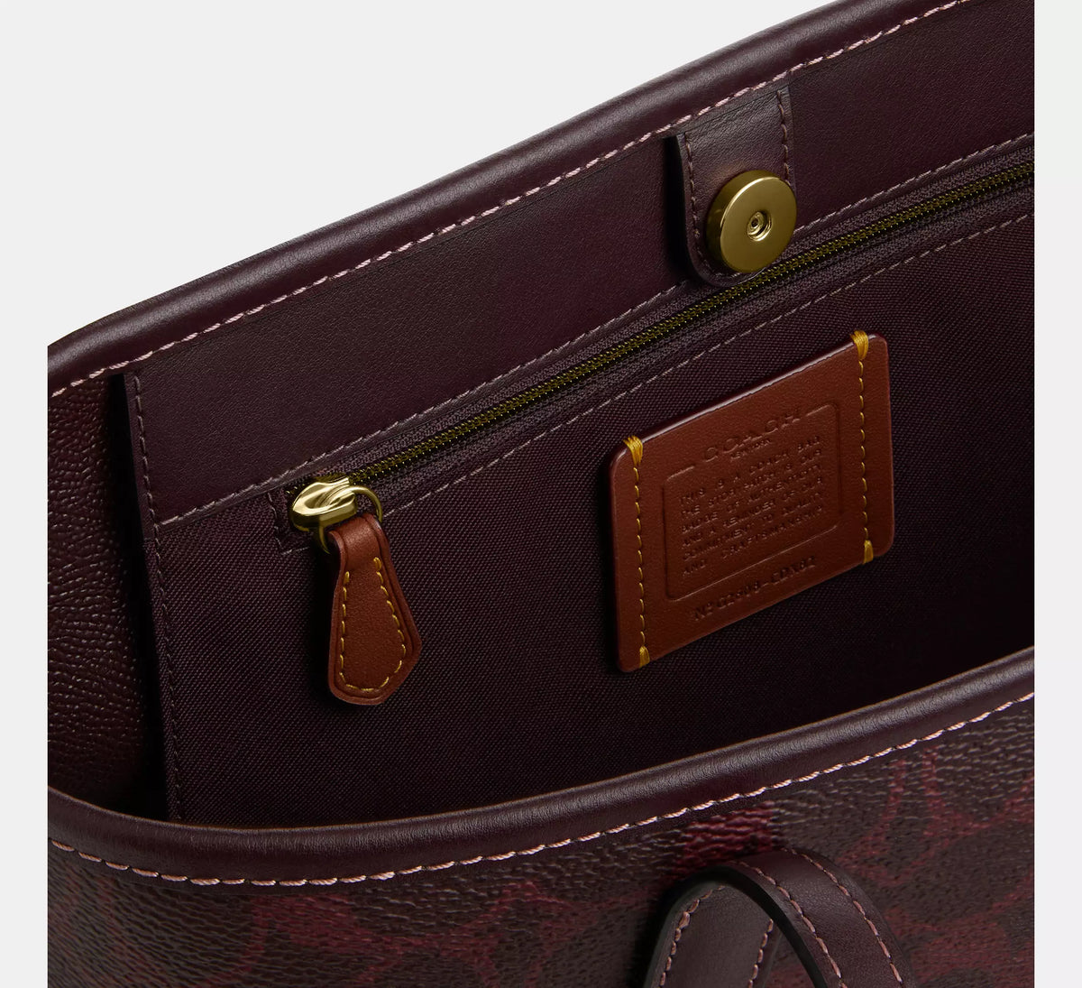 Medium City Tote Bag Black Currant Coach