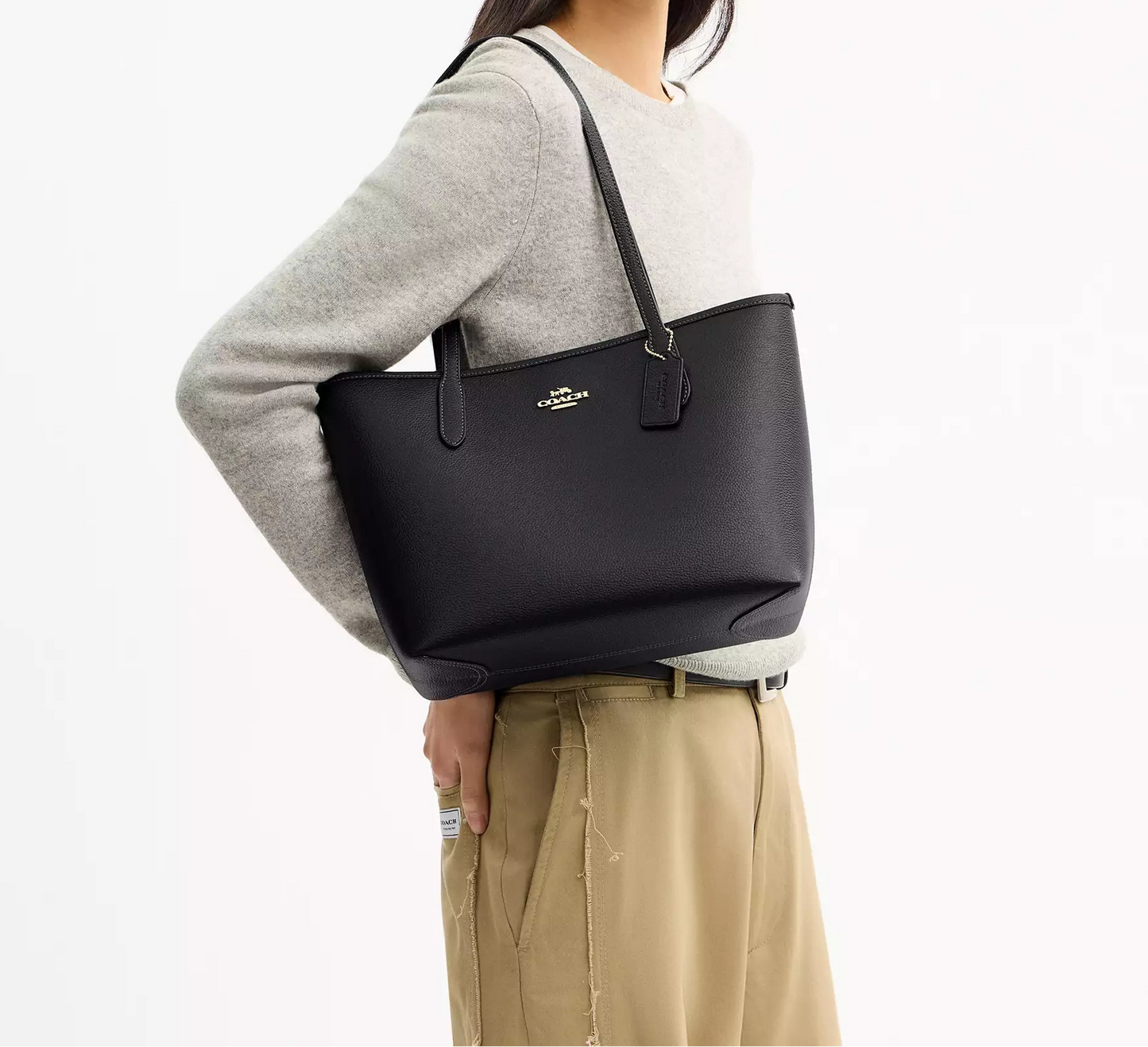 Medium City Tote Bag Black Coach