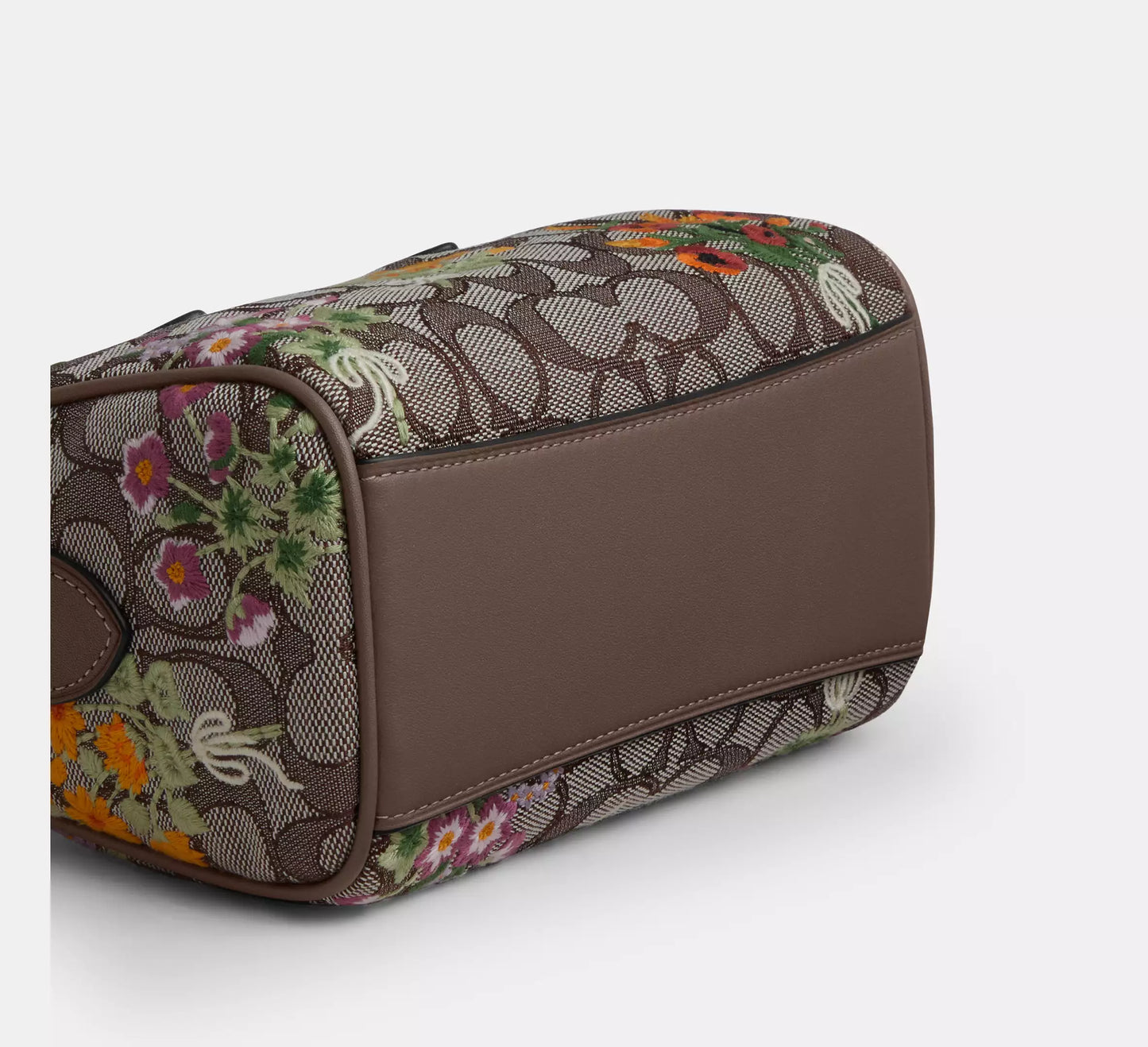 Mini Rowan Crossbody Bag In Signature Jacquard With Floral Embroidery Coach