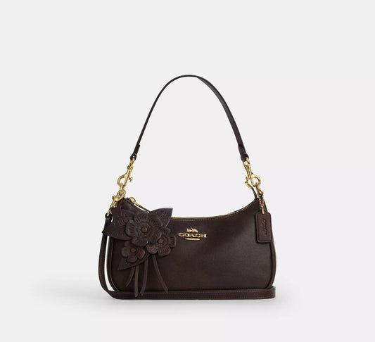 Teri Shoulder Bag With Floral Applique Coach