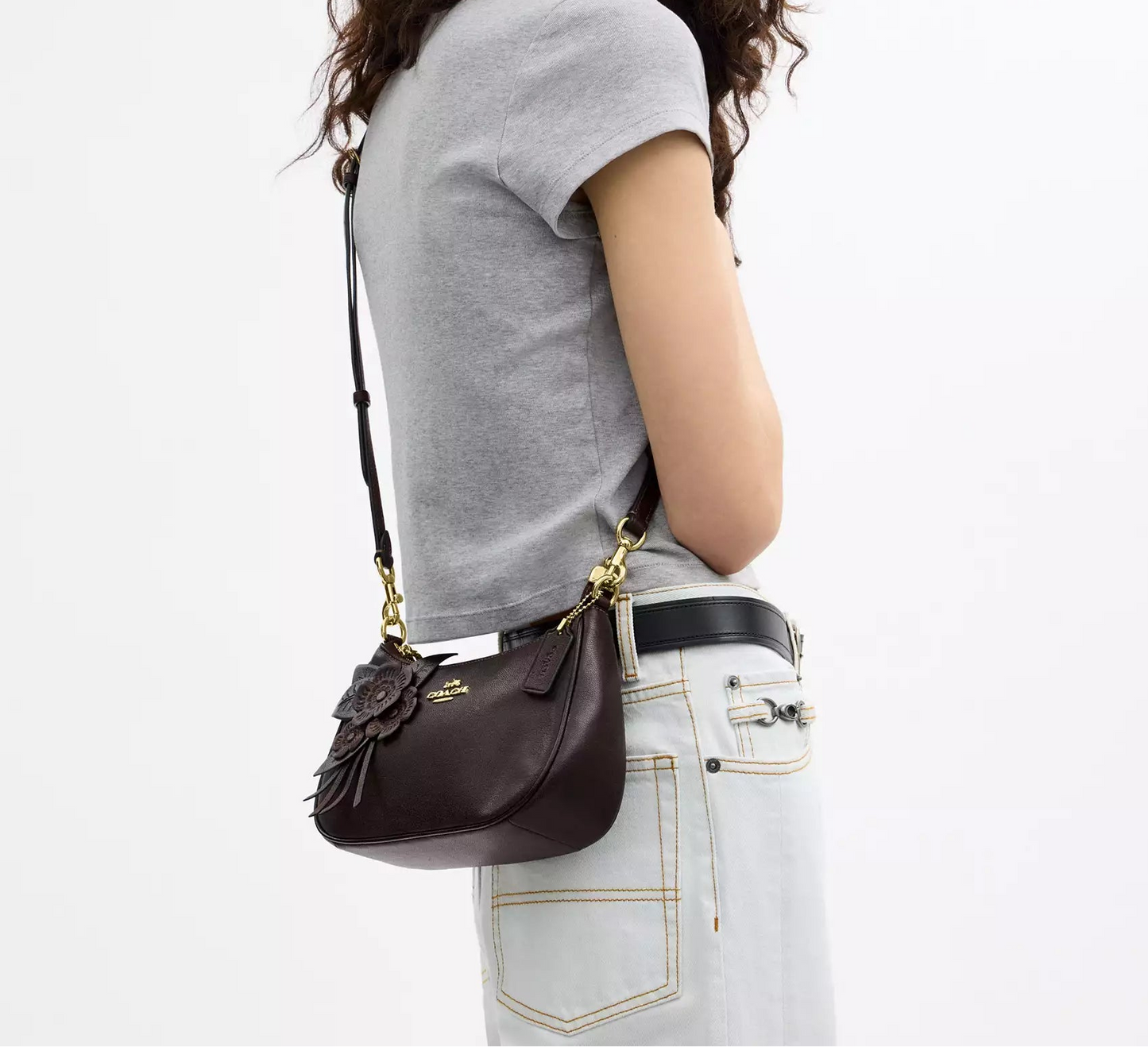 Teri Shoulder Bag With Floral Applique Coach