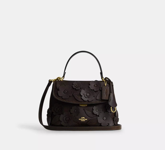 Emory Top Handle Bag With Floral Applique Coach