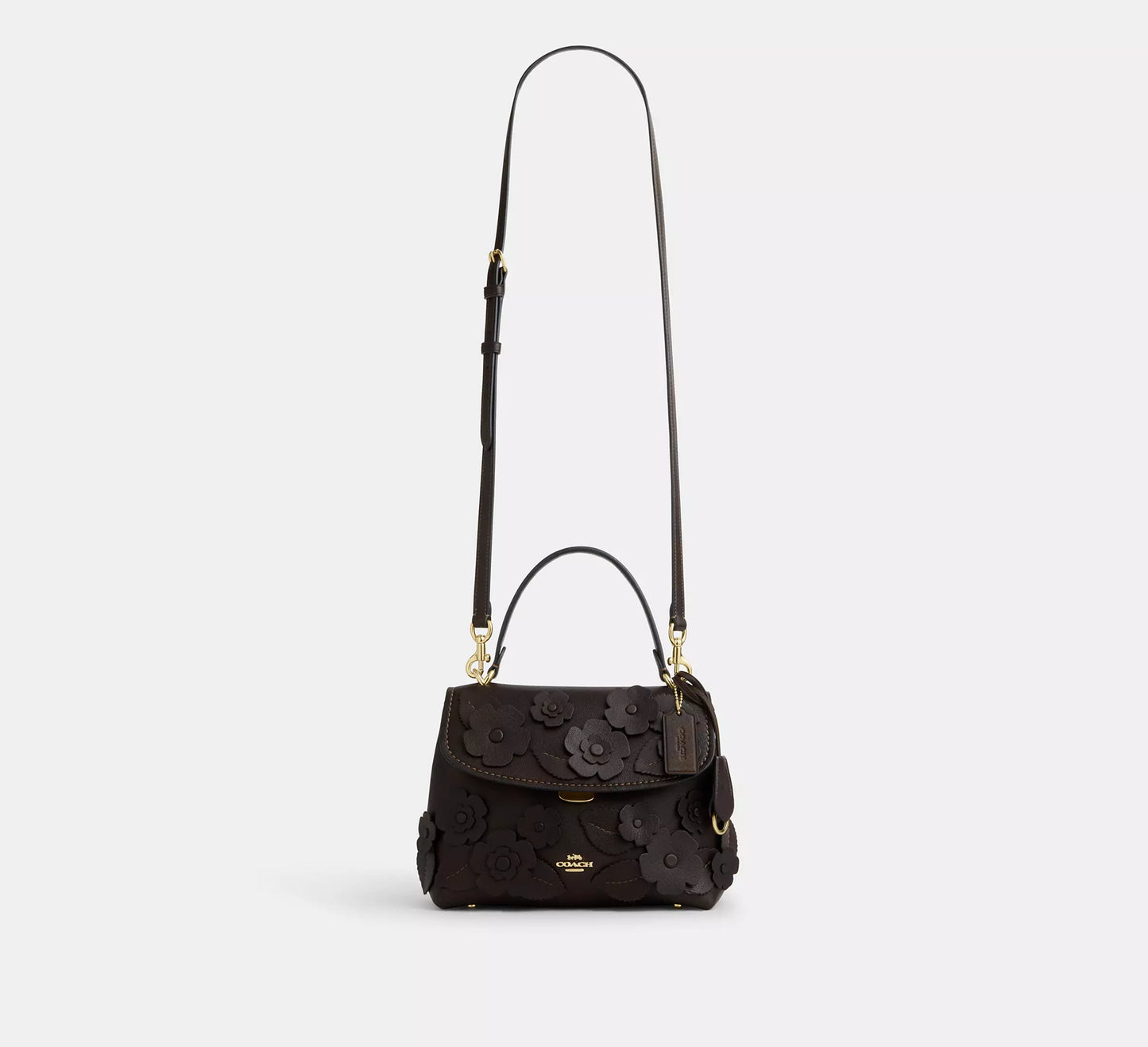 Emory Top Handle Bag With Floral Applique Coach