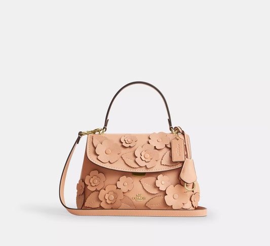 Emory Top Handle Bag With Floral Applique Coach