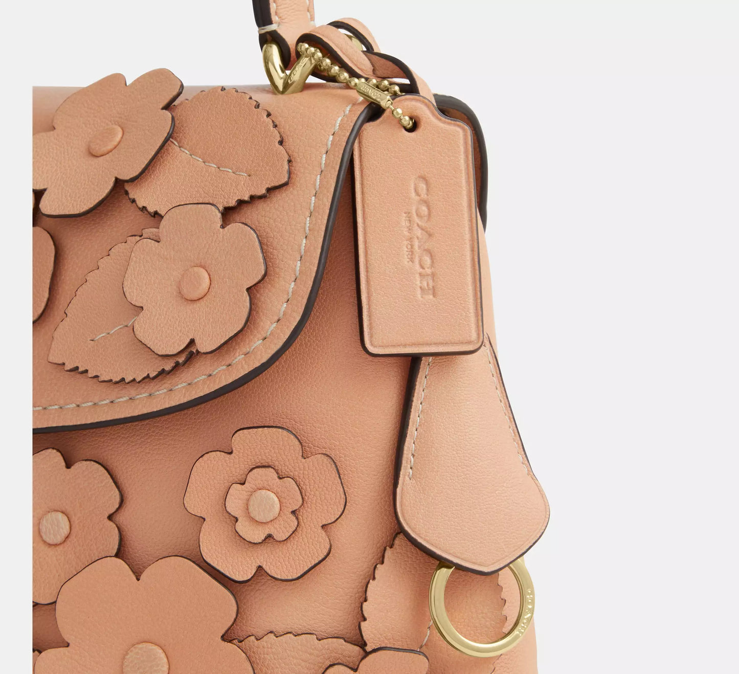 Emory Top Handle Bag With Floral Applique Coach