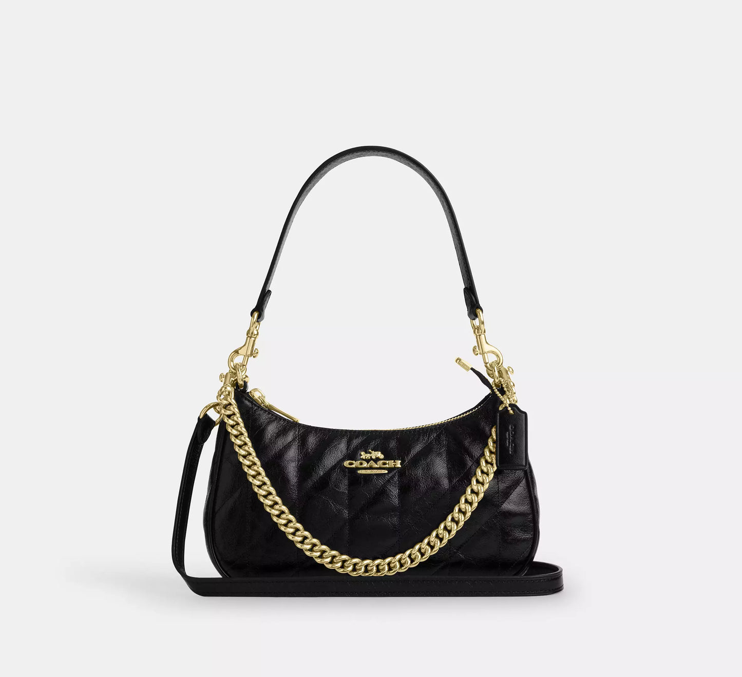 Teri Shoulder Bag Black With Quilting Coach