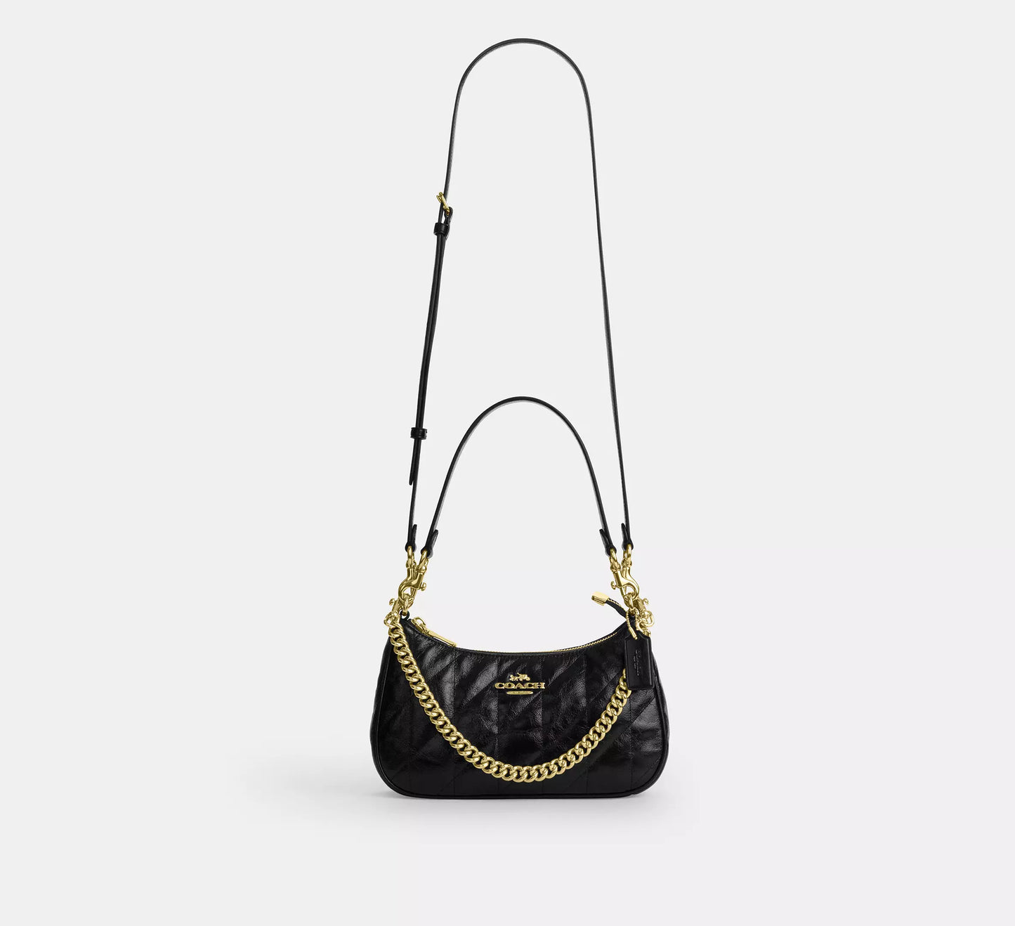 Teri Shoulder Bag Black With Quilting Coach