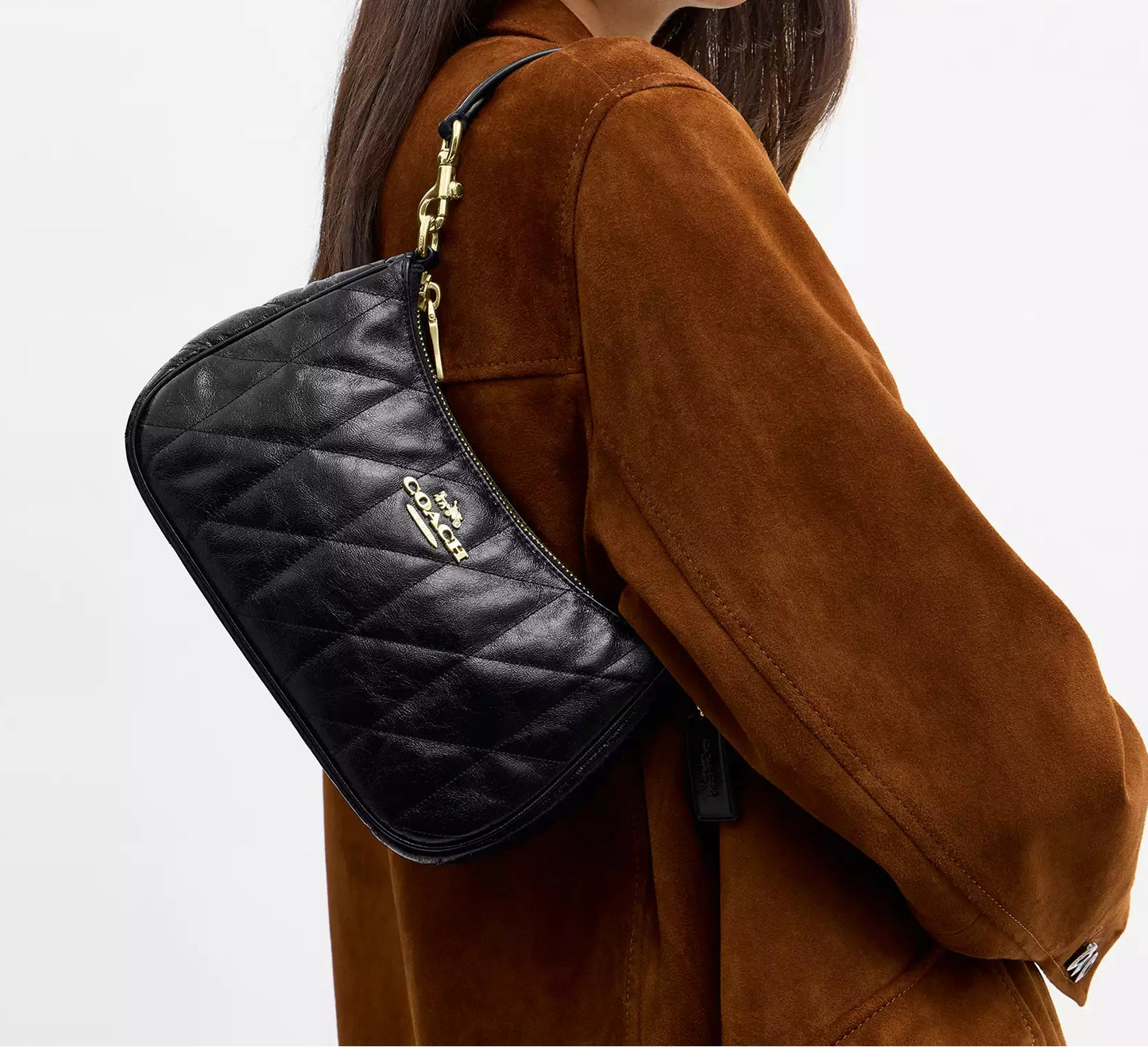 Teri Shoulder Bag Black With Quilting Coach