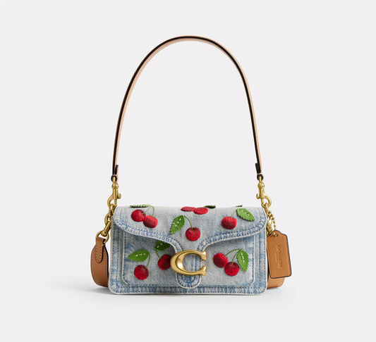 Tabby Shoulder Bag 20 With Cherry Embroidery Coach