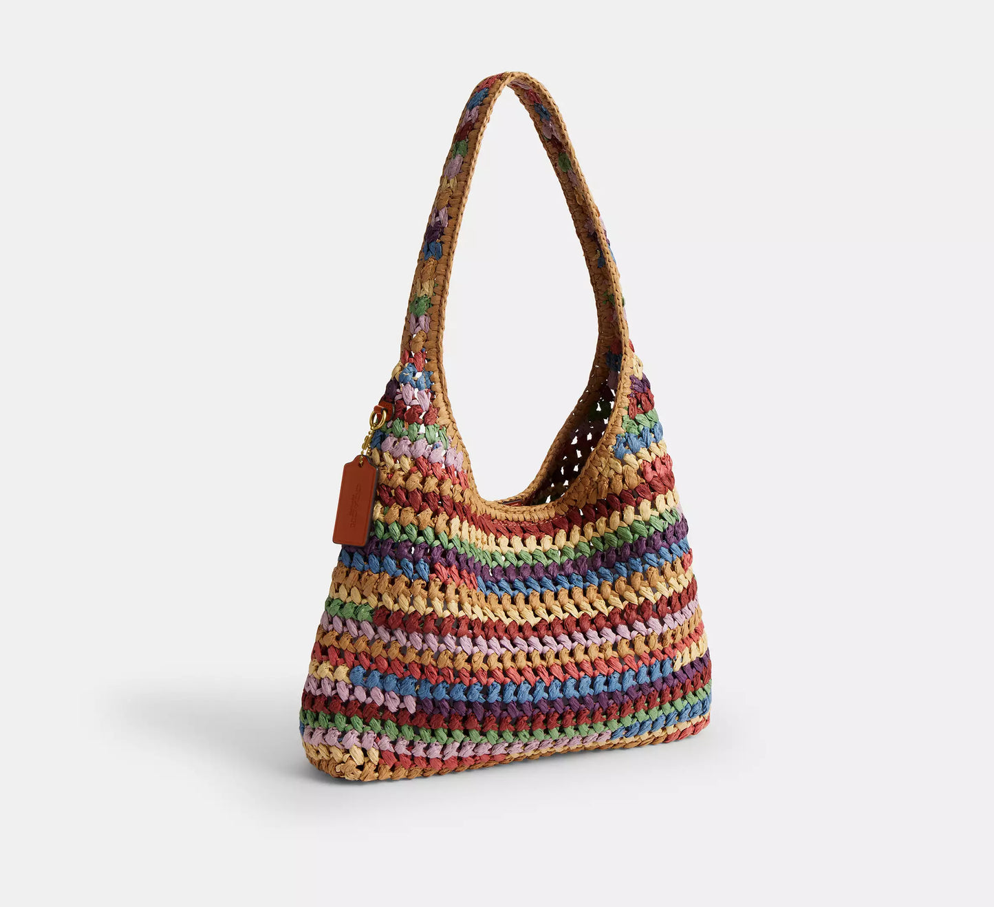 Brooklyn Shoulder Bag 28 Straw Multi Coach
