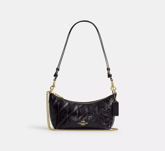 Caitlin Shoulder Bag With Quilting Black Coach